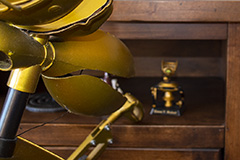 Crow looks at a tiny Crow.