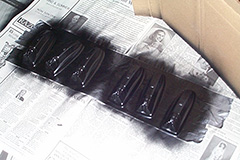 Turbo Trains Being Painted.